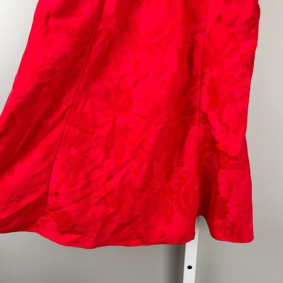 Vintage Victoria's Secret Womens S Gold Label Red Chemise Floral Jacquard - Picture 5 of 8